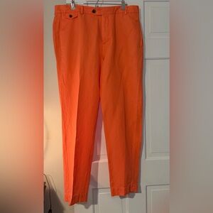 Brooks Brothers Linen Blend Orange Men's Chinos 38 x 30